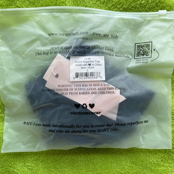 We Are HAH Pull It Together Top Black Push Up Wide Strap Bikini Top New Sz C Cup - Picture 9 of 9